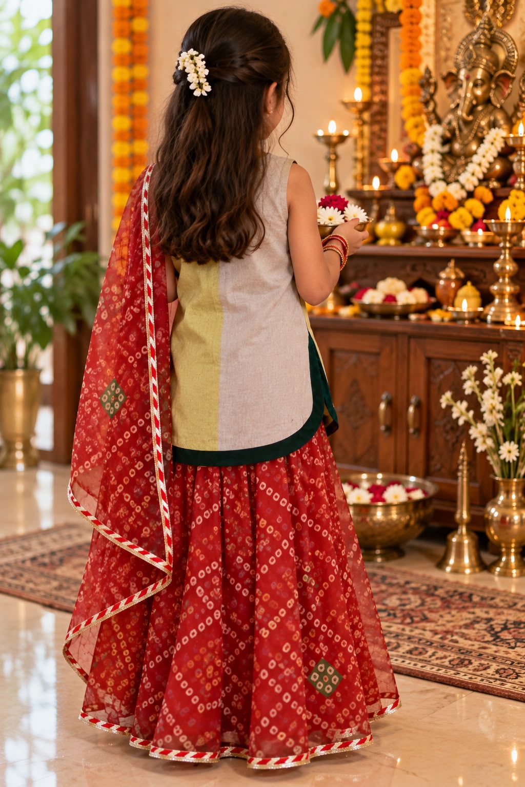 Bandhani Noor Lehenga Set