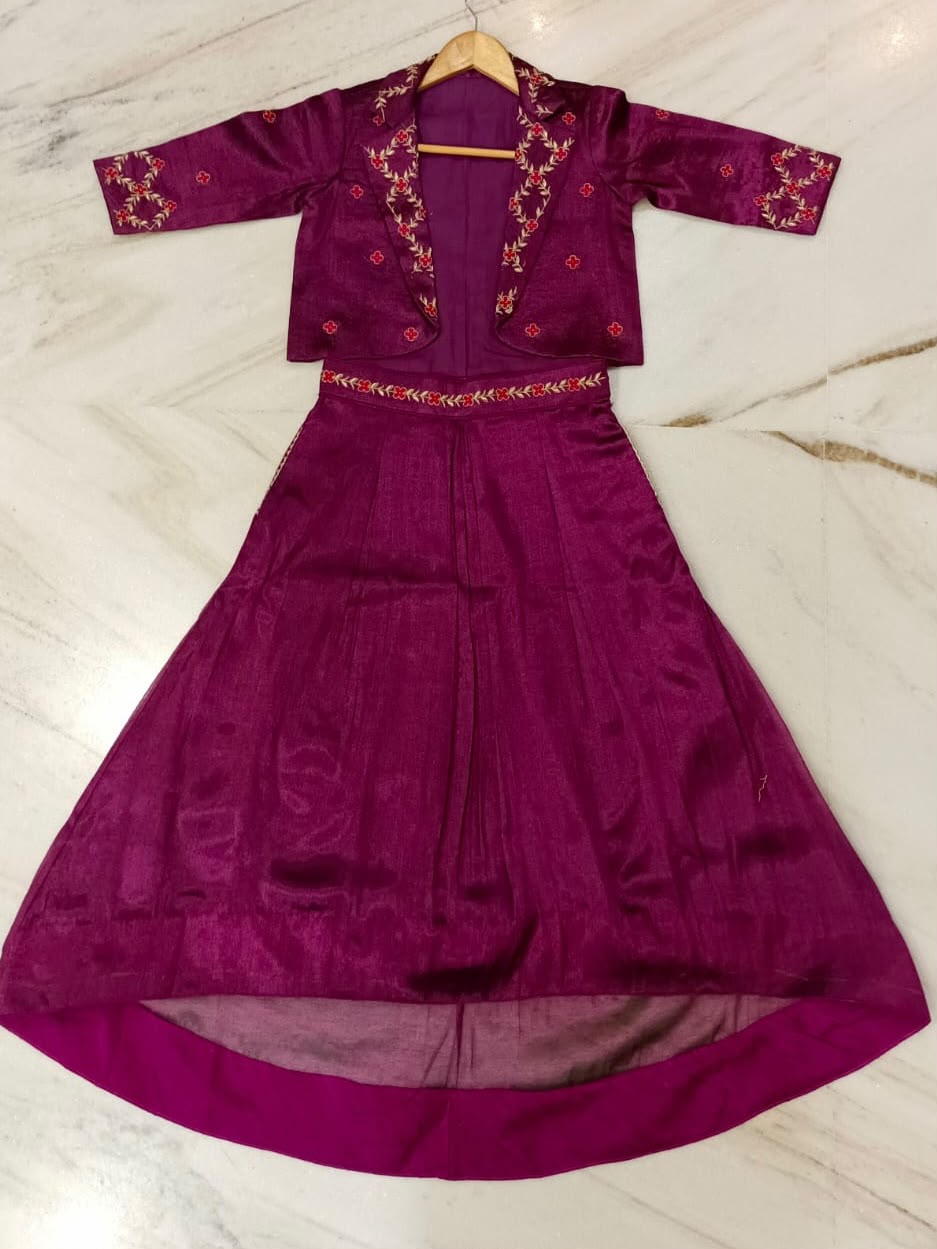 Plum Royale – Embroidered Lehenga Set