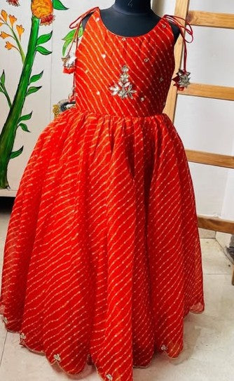 Riwaayat Red Lehenga Dress for Girls