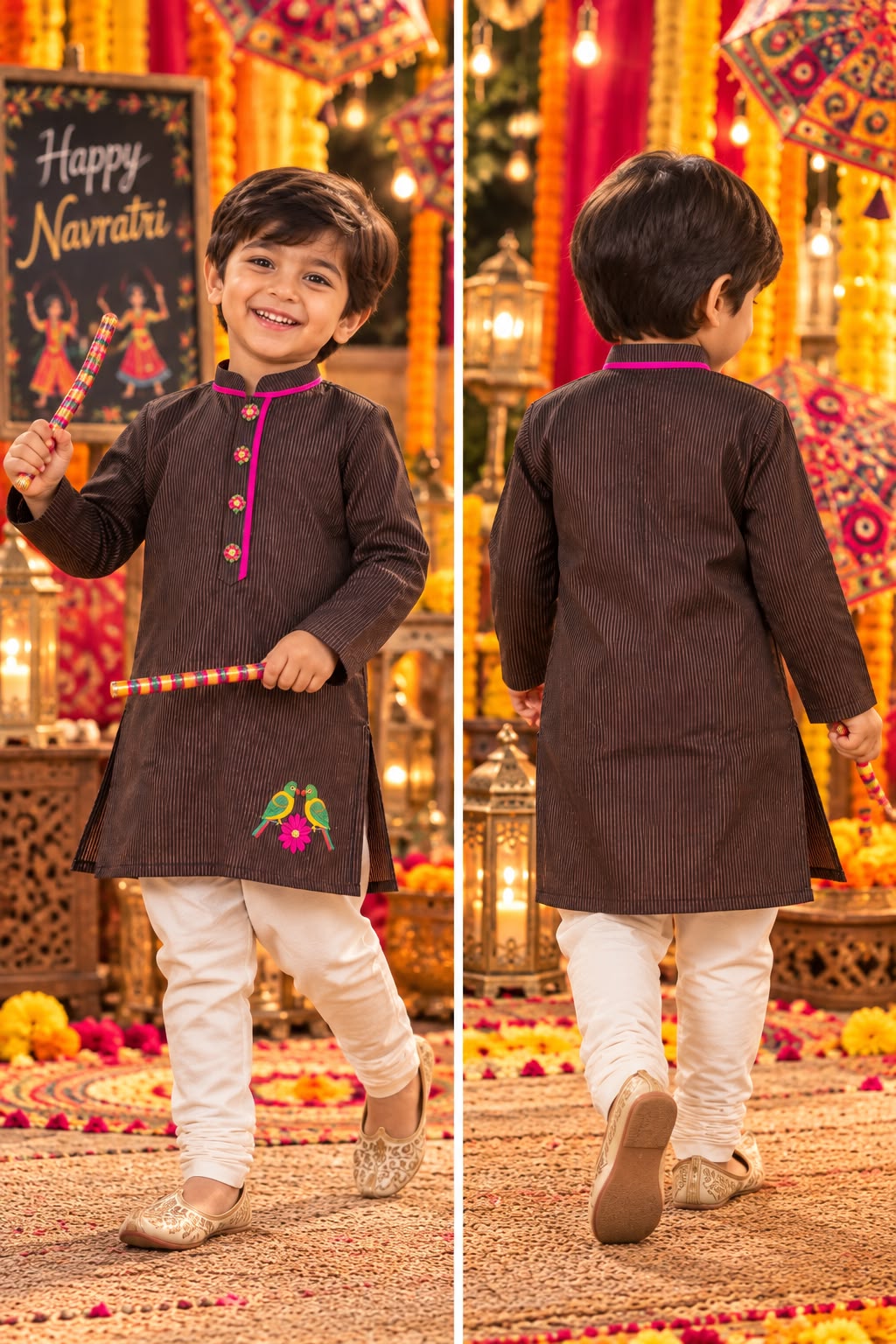 Dandiya Nights Sibling Ethnic Combo Set